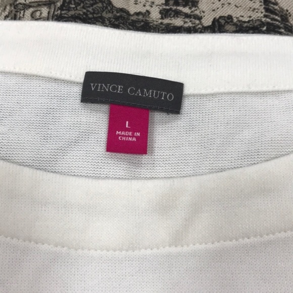 Vince Camuto Tie Sleeve Mix Media Cozy Top - Picture 7 of 7